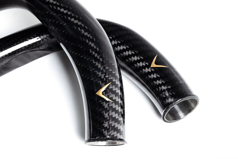 Load image into Gallery viewer, Eventuri BMW F8X M2C M3 M4 S55 Black Carbon Charge Pipe Set - Gloss
