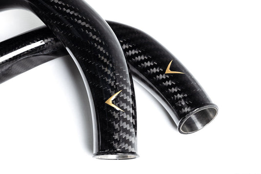 Eventuri BMW F8X M2C M3 M4 S55 Black Carbon Charge Pipe Set - Gloss