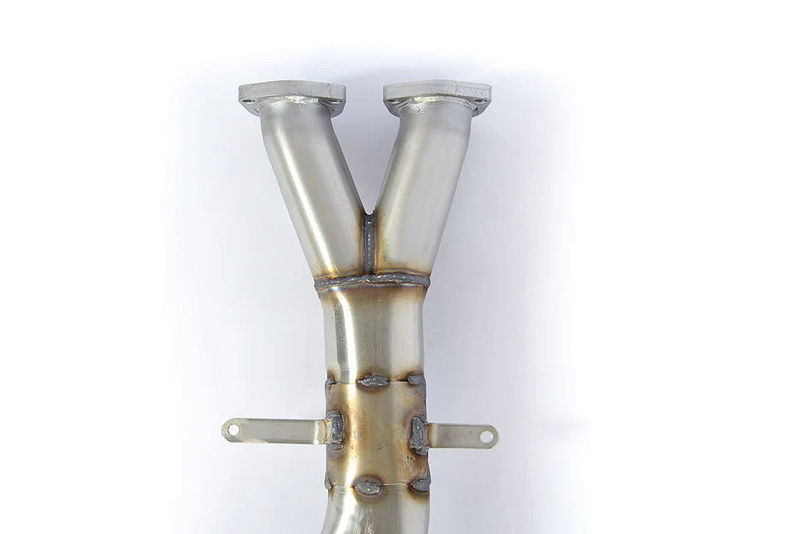 Load image into Gallery viewer, Supersprint E46 M3 Stainless Center X-Pipe - Non-Resonated
