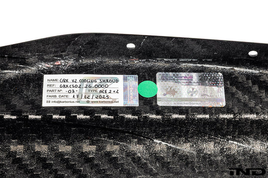 Karbonius G8X M2 / M3 / M4 CSL Carbon Cooling Shroud Cover