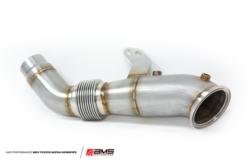 Load image into Gallery viewer, AMS Performance Toyota GR Supra Stainless Steel Race Downpipe
