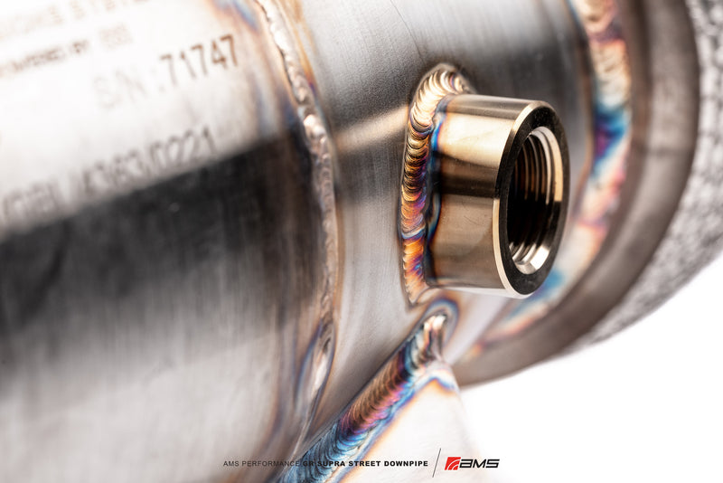 Load image into Gallery viewer, AMS Performance Toyota GR Supra Street Downpipe w/ GESI Catalytic Converter
