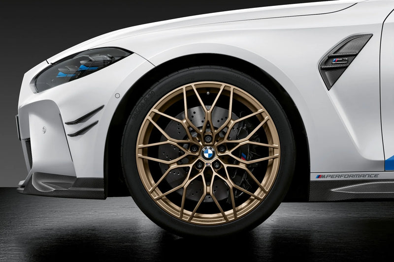 Load image into Gallery viewer, BMW M Performance G8X Style 1000M Gold 20"/21" Staggered Wheel Set
