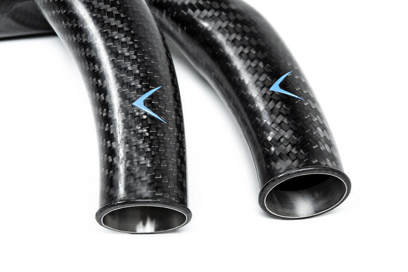 Load image into Gallery viewer, Eventuri BMW F8X M2C M3 M4 S55 Black Carbon Charge Pipe Set - Matte
