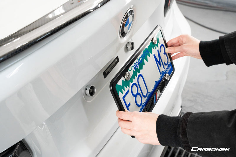 Load image into Gallery viewer, Carbonex A9X GR Supra Magnetic Rear License Plate Mount - Euro Plate

