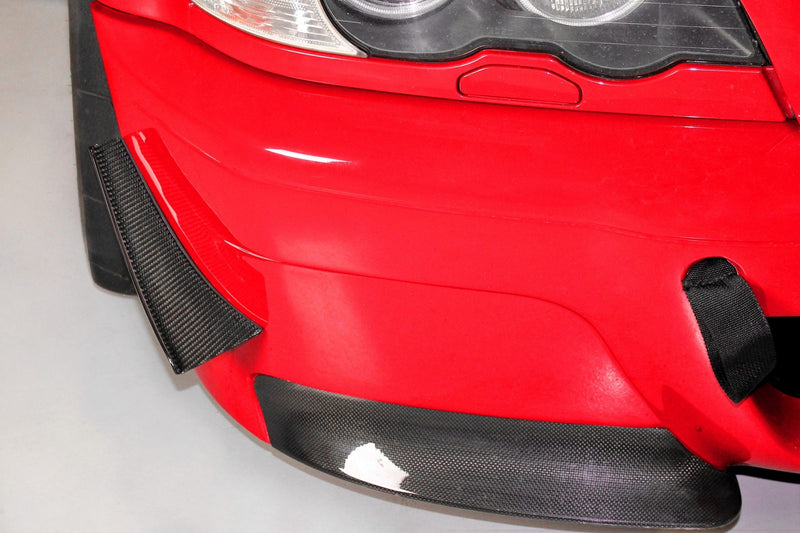 Load image into Gallery viewer, Karbonius E46 M3 Carbon Front Bumper Canard Set
