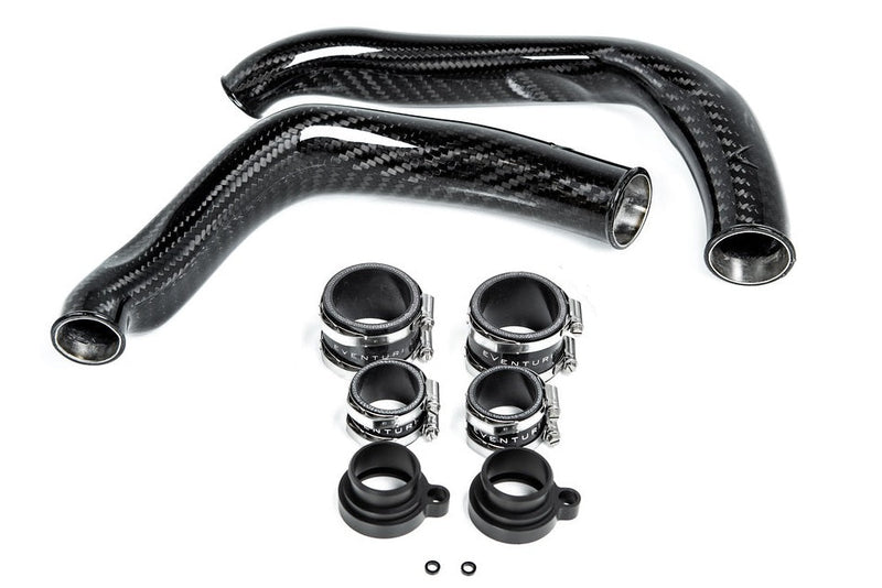Load image into Gallery viewer, Eventuri BMW F8X M2C M3 M4 S55 Black Carbon Charge Pipe Set - Gloss

