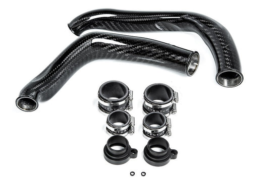 Eventuri BMW F8X M2C M3 M4 S55 Black Carbon Charge Pipe Set - Gloss