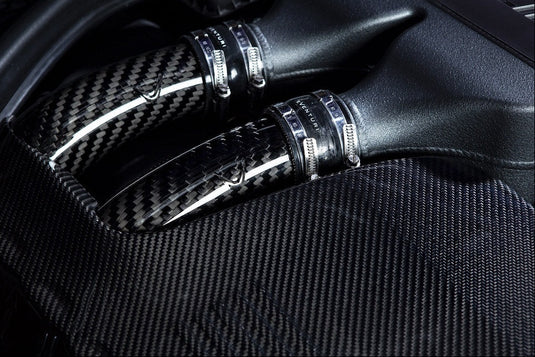 Eventuri BMW F8X M2C M3 M4 S55 Black Carbon Charge Pipe Set - Gloss