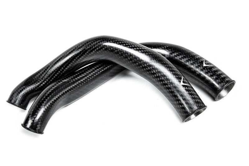 Load image into Gallery viewer, Eventuri BMW F8X M2C M3 M4 S55 Black Carbon Charge Pipe Set - Matte
