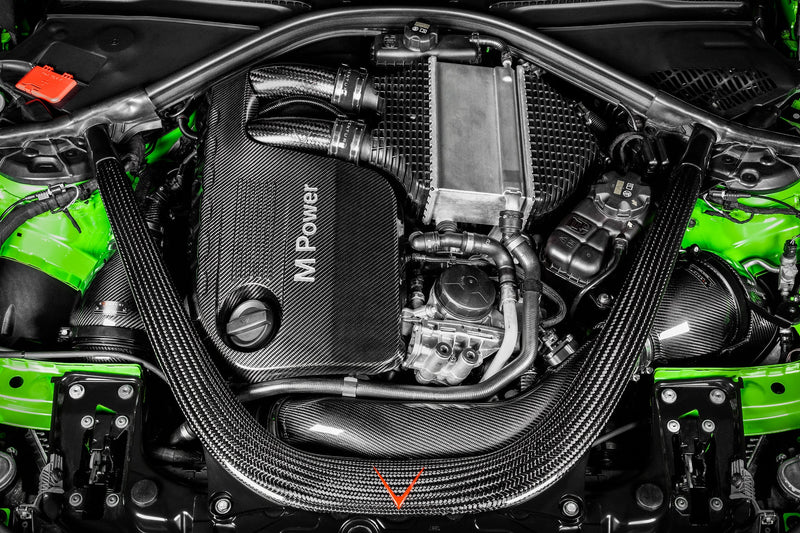 Load image into Gallery viewer, Eventuri BMW F8X M2C M3 M4 S55 Black Carbon Charge Pipe Set - Matte

