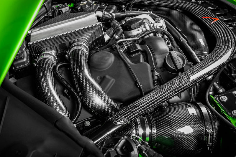 Load image into Gallery viewer, Eventuri BMW F8X M2C M3 M4 S55 Black Carbon Charge Pipe Set - Matte
