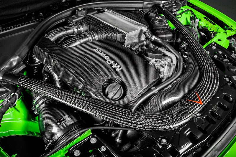 Load image into Gallery viewer, Eventuri BMW F8X M2C M3 M4 S55 Black Carbon Charge Pipe Set - Matte
