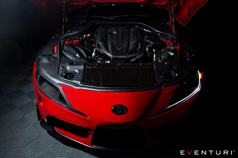 Load image into Gallery viewer, Eventuri Toyota A90 Supra Black Carbon Headlamp Race Duct
