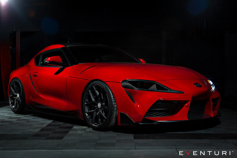 Load image into Gallery viewer, Eventuri Toyota A90 Supra Black Carbon Headlamp Race Duct
