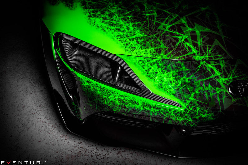 Load image into Gallery viewer, Eventuri Toyota A90 Supra Black Carbon Headlamp Race Duct
