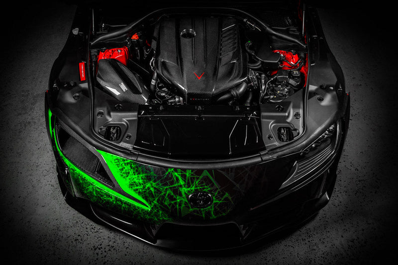 Load image into Gallery viewer, Eventuri Toyota A90 Supra Black Carbon Headlamp Race Duct
