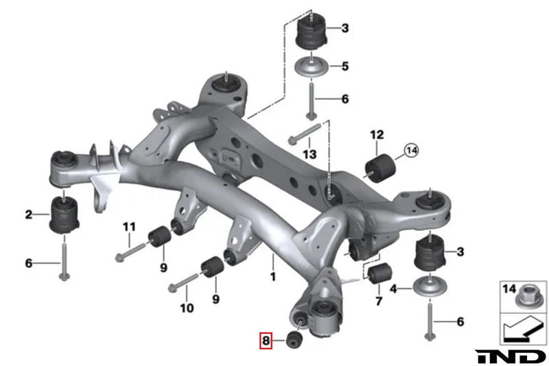 Load image into Gallery viewer, Fall-Line Motorsports E9X M3 / E82 1M Lower Tension Arm Bearing - Inner
