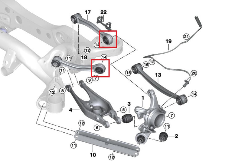Load image into Gallery viewer, Fall-Line Motorsports E9X M3 Rear Upper Control Arm Bearing Set - Outer
