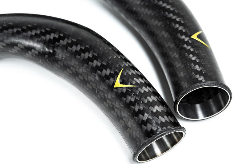 Load image into Gallery viewer, Eventuri BMW F8X M2C M3 M4 S55 Black Carbon Charge Pipe Set - Matte
