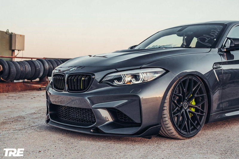 Load image into Gallery viewer, TREVORA BMW F87 M2 OG Pre-Preg Carbon Front Splitter
